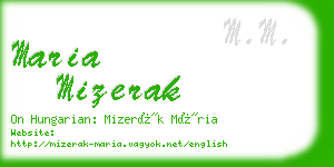 maria mizerak business card